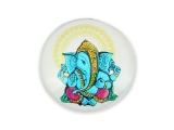 Ganesha Ganesh Magnet farbig rund 4 cm