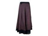 Mittelalter Damen Wickelrock Baumwolle braun