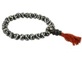 Hand-Mala Knochen Gebetskette Yin und Yang