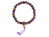 Rudraksha Handmala mit Amethyst Perlen