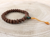 Rudraksha Handmala mit tibetischer Perle