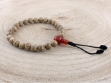 Lotussamen Handmala Gebetskette mit Karneol Perle