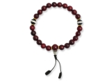 Rosenholz Hand-Mala Gebetskette mit Yak Knochen Perlen