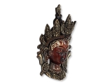 Grüne Tara Maske hangeschnitzt 26 x 15