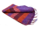 Meditation Schal violett rot gestreift