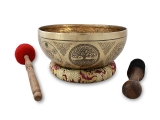 Klangschalen Set mit Buddha Gravur Dharmachakra Mudra