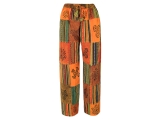 Dicke lange Patchwork Hose Hippie bedruckt
