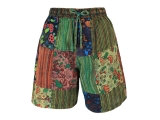 Shorts Patchwork Batik Hose bedruckt bunt