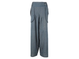 Weite Stoffhose Baumwollhose grau