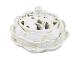 Räucherstäbchenhalter Lotus weiß