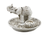 Räucherstäbchenhalter Elefant weiß