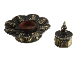 Räucherstäbchenhalter -  Lotus mit Buddha