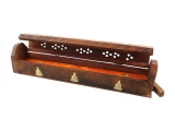 Räucherstäbchenhalter Holz mit Buddha