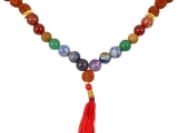 Rudraksha Chakra Mala mit Natursteinen