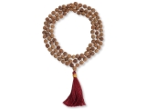 Rudraksha Mala Gebetskette einzeln geknotet 8 mm