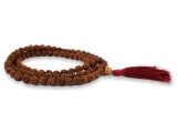 Rudraksha Mala Gebetskette dunkelorange gefärbt 9 mm