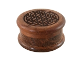 Grinder Kräutermühle aus Mangoholz - Flower of Life