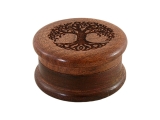 Grinder Kräutermühle aus Mangoholz - Tree of Life