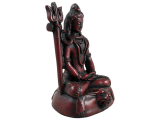 Shiva Statue mit Dreizack dunkelrot 13 cm