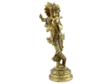 Krishna Statue Messing stehend 18 cm
