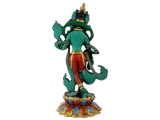 Grüne Tara Statue stehend handbemalt 22cm