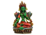 Grüne Tara Statue handbemalt 15 cm