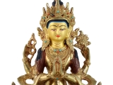 Chenrezig Avalokiteshvara Buddha feuervergoldet 23 cm
