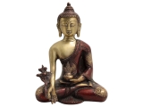 Medizin Buddha Statue Messing zweifarbig 19 cm