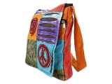 Hippie Patchwork Batik Schultertasche bestickt