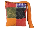 Hippie Patchwork Batik Schultertasche bestickt