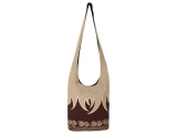 Goa Psytrance Yogi Tasche bestickt Flamme braun