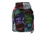 Hippie Goa Patchwork Rucksack bunt bedruckt
