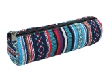 Ethno Schlampermäppchen Stiftetasche blau gestreift