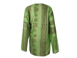 Leichtes luftiges Langarmshirt in Grün mit Krishna