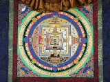 Großes Kalachakra Mandala Thangka Rollbild