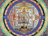Großes Kalachakra Mandala Thangka Rollbild