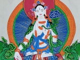 Thangka Rollbild Weisse Tara