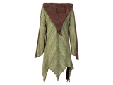 Zipfelkleid Elfenkleid mit Zipfelkapuze grün gestreift