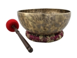 Mond Klangschalen Set mit Ringkissen und Klöppel