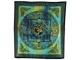 Indischer Wandbehang Batik Om Yantra Mandala