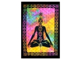 Indischer Wandbehang Wandtuch Chakra Yogi 74 x 115 cm