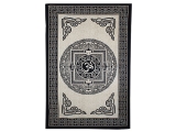 Indischer Wandbehang Tagesdecke Om Yantra Mandala 130 x 200 cm